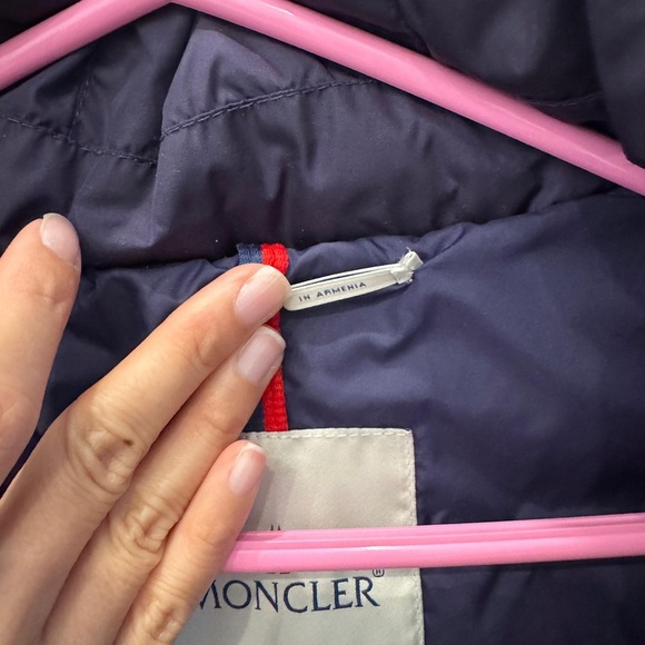 Authentic Moncler Purple Peplum Hooded Coat Women’s Size 2 - Picture 5 of 13